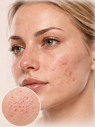 Exemplo de acne grau II